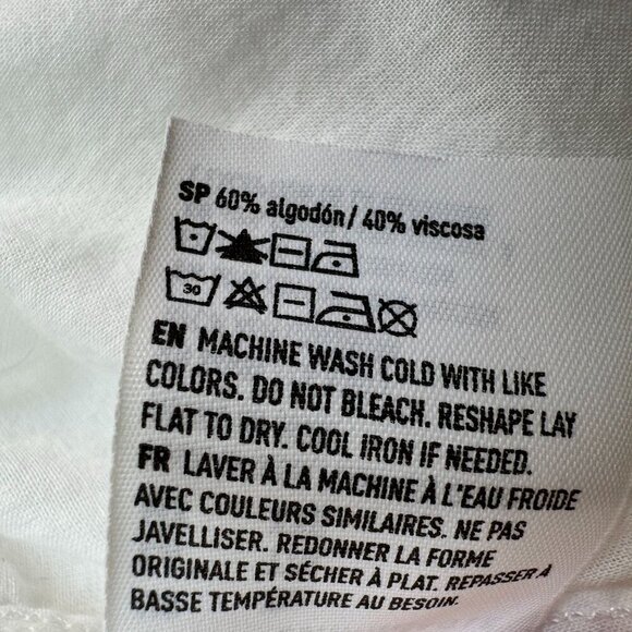 AEO Cotton Blend White Lace Trim Two Tier Elastic Waist Boho Mini Skirt Size XXL - Picture 12 of 15